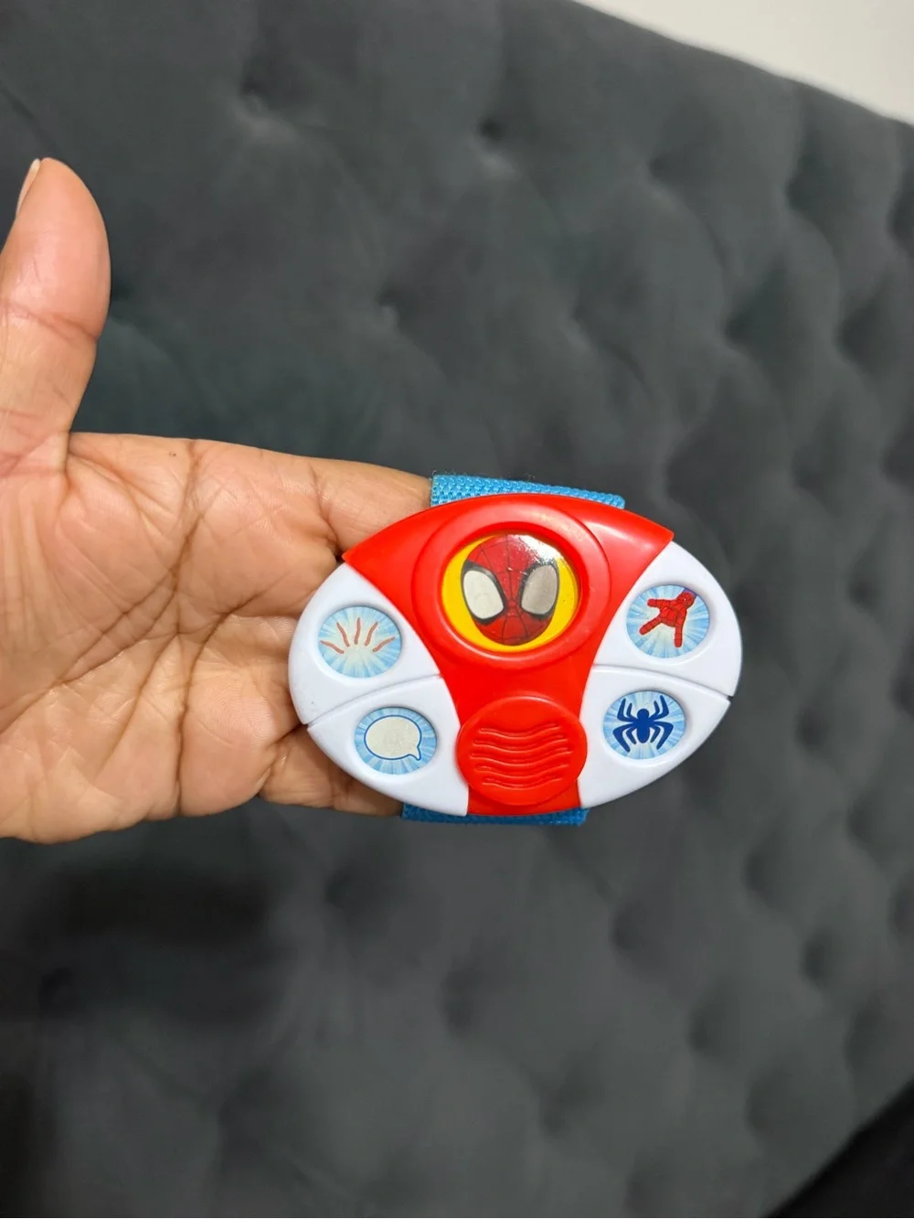 Kids Red Spider-Themed Interactive Wristband Toy